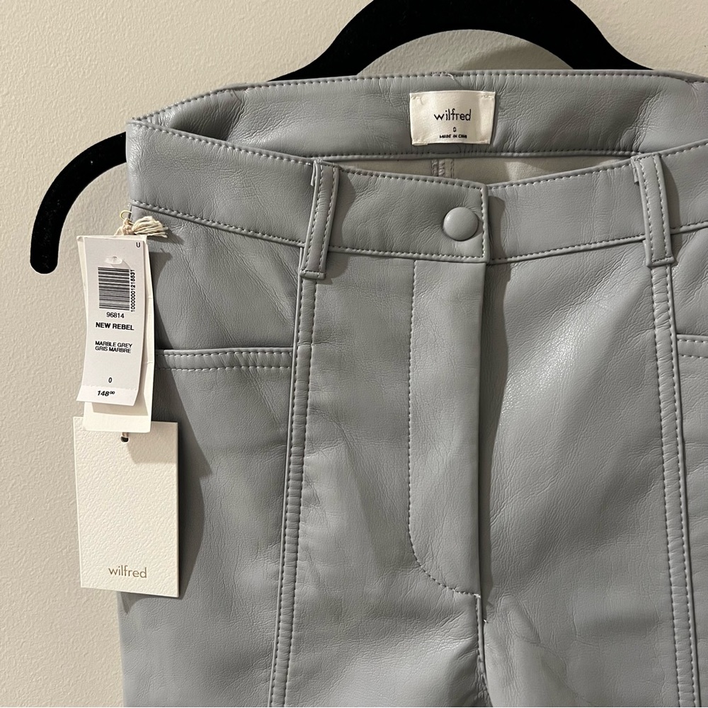 Aritzia New Rebel Pant | High Waisted Vegan Leather | Wilfred